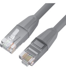 GCR Патч-корд прямой 7.5m LSZH UTP кат.6, серый, 24 AWG, литой без фиксатора, ethernet high speed, RJ45, T568B, GCR-52753