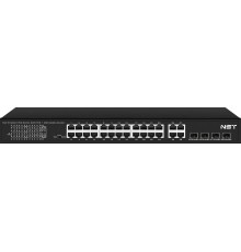 PoE коммутатор Fast Ethernet/ PoE коммутатор Fast Ethernet на 24 x RJ45 портов + 4 x GE Combo uplink порта. Порты: 24 x FE (10/100 Base-T) с поддержкой PoE (IEEE 802.3af/at), 4 x GE Combo Uplink (RJ45 + SFP). Соответствует стандартам PoE IEEE 802.3af/at.