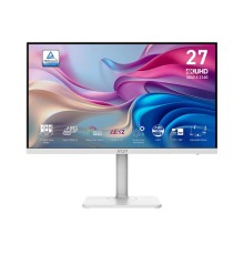 Монитор MSI Modern MD272UPHW 27" 16:9 UHD(3840x2160) IPS Flat,4ms(GTG),HDR 400,1000:1,100M:1,400nit,178/178,2xHDMI,DP,USB Type-C,Speaker,Tilt,Swivel,Height,Pivot,60Hz,White,1y war-ty