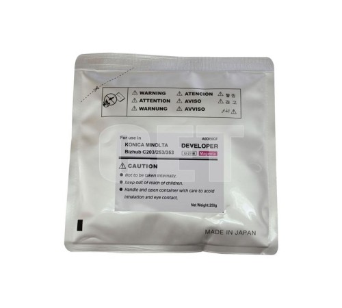 Тонеры и девелоперы Девелопер для KONICA MINOLTA Bizhub C200/C203/C253/C353 (CET) Magenta, 250г/пак, 75000 стр., CET6826 Тонеры и девелоперы Девелопер для KONICA MINOLTA Bizhub C200/C203/C253/C353 (CET) Magenta, 250г/пак, 75000 стр., CET6826