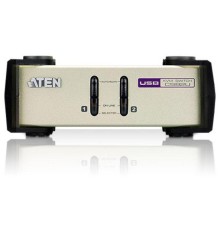 2-x порт. переключатель, электрон., KVM,  1 user PS2/USB+VGA =>  2 cpu PS2/USB+VGA, со шнурами PS2/USB 2х1.2м., 2048x1536, настол., без OSD, некаскад./ CUBIQ 2 PORT USB & PS/2 KVM SWITCH
