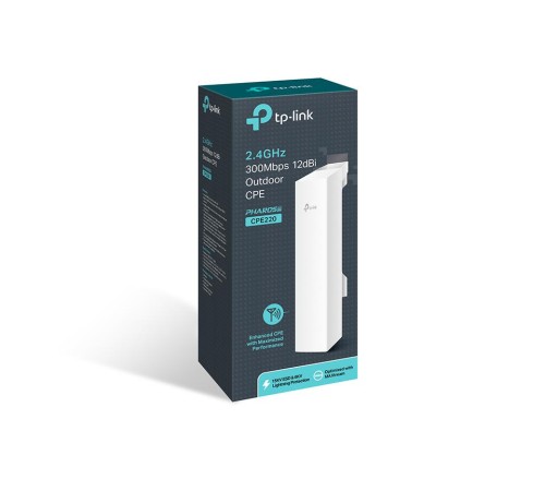 Внешняя точка доступа/ Outdoor 2.4GHz 300Mbps CPE, 30dBm, 2T2R, 12dBi directional antenna, 2 10/100Mbps LAN ports, IPX5, Passive PoE Внешняя точка доступа/ Outdoor 2.4GHz 300Mbps CPE, 30dBm, 2T2R, 12dBi directional antenna, 2 10/100Mbps LAN ports, IPX5, Passive PoE