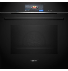 Встраиваемый духовой шкаф SIEMENS/ Электрический духовой шкаф с конвекцией, объем 71 л, 13 режимов, очистка пиролитическая + паровая, направляющие проволочные, термощуп