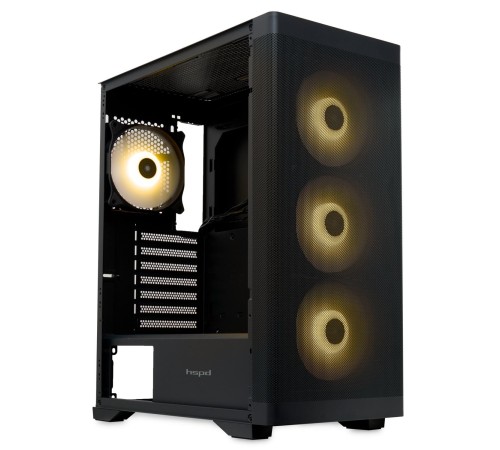 Корпус без блока питания/ Case HSPD M520, Mesh Mid Tower, Black, slide TG, 0.45 SPCC, 4x120mm ARGB (M11-120) ATX, mATX, mITX 160/330/184mm 2x2.5", -, 7xPCI 2xUSB-A 3.0, 1xUSB-A 1.0 390x200x449mm Корпус без блока питания/ Case HSPD M520, Mesh Mid Tower, Black, slide TG, 0.45 SPCC, 4x120mm ARGB (M11-120) ATX, mATX, mITX 160/330/184mm 2x2.5", -, 7xPCI 2xUSB-A 3.0, 1xUSB-A 1.0 390x200x449mm
