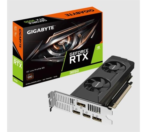 Видеокарта GIGABYTE RTX3050 OC Low Profile 6GB//RTX3050, HDMI*2, DP*2, 6G,D6 Видеокарта GIGABYTE RTX3050 OC Low Profile 6GB//RTX3050, HDMI*2, DP*2, 6G,D6