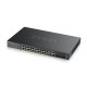 Коммутатор/ ZYXEL NebulaFlex Pro GS2220-28HP Hybrid L2 PoE+ switch , rack 19 ", 24xGE PoE+, 4xCombo (SFP / RJ-45), budget 375 W, standalone / cloud management