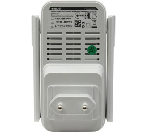 Удлинитель WiFi сигнала/ Tenda WiFi Range Extender A9 (WLAN 300Mbps, 2.4GHz, 802.11bgn, ) 2x int Antenna