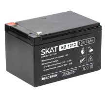 2535 SKAT SB 1212, 12В, 12Ач, максимальный ток заряда 3,6 А. Тип клеммы — F1 нож. Размер корпуса — 99х151х100. Вес — 3,2 кг. Срок службы — 6 лет. Гарантия - 18 месяцев.