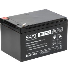 2535 SKAT SB 1212, 12В, 12Ач, максимальный ток заряда 3,6 А. Тип клеммы — F1 нож. Размер корпуса — 99х151х100. Вес — 3,2 кг. Срок службы — 6 лет. Гарантия - 18 месяцев.