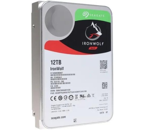 Жесткий диск/ RECERTIFIED HDD Seagate SATA 12Tb IronWolf 6Gb/s 7200 256Mb 1 year warranty (replacement ST12000VN0008) RECERTIFIED Жесткий диск/ RECERTIFIED HDD Seagate SATA 12Tb IronWolf 6Gb/s 7200 256Mb 1 year warranty (replacement ST12000VN0008) RECERTIFIED