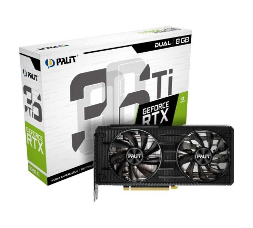 Видеокарта Palit RTX3060Ti DUAL 8G GDDR6 256bit 3-DP HDMI V1 (Вскрытая упаковка) Видеокарта Palit RTX3060Ti DUAL 8G GDDR6 256bit 3-DP HDMI V1 (Вскрытая упаковка)