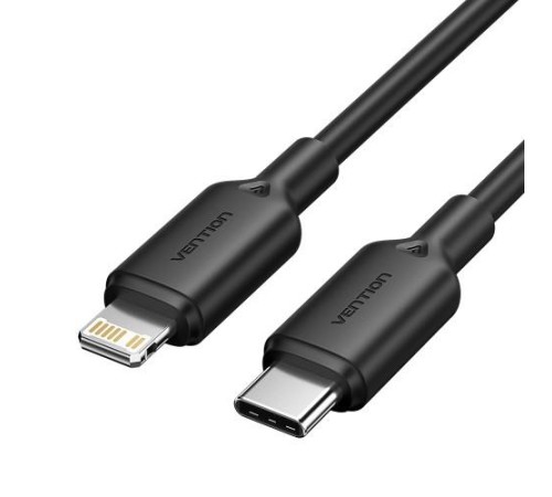 Кабель Vention USB 2.0 CM/Lightning 8M для iPad/iPhone 3A - 1м. Черный