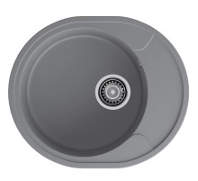 Кухонная мойка GRANFEST GRANFEST Мойка URBAN 857L  1-чаша+крыло 570*480мм, монтаж: врезной, материал: кварц, цвет: темно-серый