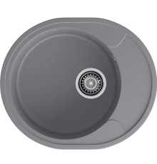 Кухонная мойка GRANFEST GRANFEST Мойка URBAN 857L  1-чаша+крыло 570*480мм, монтаж: врезной, материал: кварц, цвет: темно-серый