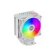 Кулер для процессора/ CPU Cooler PCCooler R400 ARGB WH (180W, 4-pin PWM, 133mm, Al/Cu, 4x6mm, ARGB, 1x92mm, 40.94CFM, 30dBA, 2200RPM, S: 1851/1700/1200/115X, AM5/AM4, white)