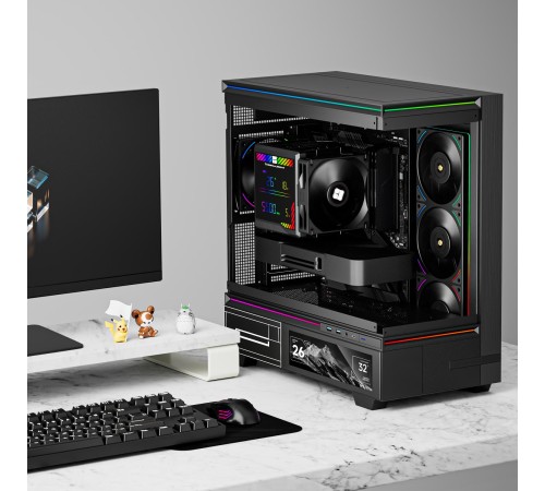 Кулер для процессора/ CPU Cooler Thermalright Peerless Assassin 140 Digital Black (4-pin PWM, 165mm, Ni/Cu, 6x6mm, 1x120mm + 1x140mm, 82.CFM, 29.6dBA, 1850RPM, S: 1200, 1700, 1851, 115X, 2011, 2066, AM4, AM5, black)