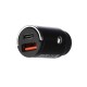 Сетевое З/У/ Автомобильное З/У GoPower GPQC12 1USB+1Type-C 22.5W Mini черный (1/100)