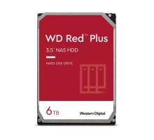 Жесткий диск/ HDD WD SATA3 6TB Red plus 5640rpm 128Mb 1 year warranty (replacement WD60EFZX)