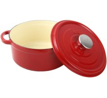 Набор посуды Korting/ Чугунная кастрюля с внутренним керамическим покрытием и крышкой: 100% чугун, высокопрочная внутренняя керамическая эмаль бежевого цвета, свод крышки, поддерживающий необходимый уровень влажности внутри кастрюли, быстрый и равномерный