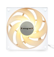 Кулер/ Case Cooler HSPD M1 White (120x120x25mm, 4-pin PWM, ARGB, 57.56CFM, 26.86dBA, 1600RPM, White)