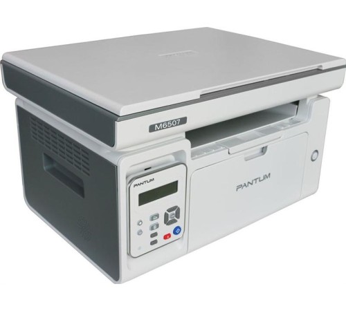 Лазерное многофункциональное устройство Pantum M6507, P/C/S, Mono laser, А4, 22 ppm (max 20000 p/mon), 600 MHz, 1200x1200 dpi, 128 MB RAM, paper tray 150 pages, USB, start. cartridge 1600 pages (grey)
