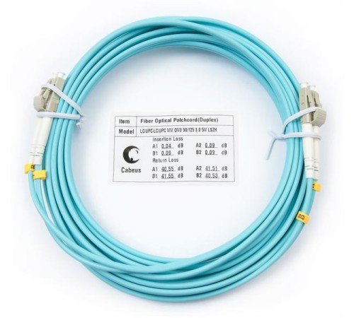 Шнур оптический duplex Cabeus FOP-50-LC-LC-7m Шнур оптический duplex LC-LC 50/125 mm OM3 7м LSZH Шнур оптический duplex Cabeus FOP-50-LC-LC-7m Шнур оптический duplex LC-LC 50/125 mm OM3 7м LSZH