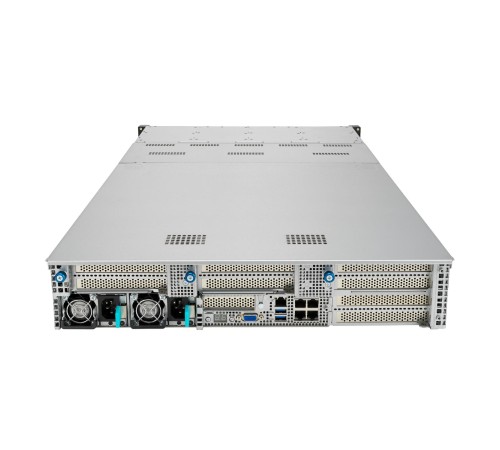 Серверная платформа/ ASUS RS720-E10-RS24U, 2U, 2x Socket P+ LGA 4189 3rd gen, 32x DDR4 3200, up to 9 x Expansion slots*, VROC, 24 x 2.5" hsb (12x NVMe + 12x SATA/SAS/NVME*, 2 x M.2 connector (2280/2260. PCIe Gen4x4), 2 x 10GbE (X710-AT2) RJ45, 1+1 24