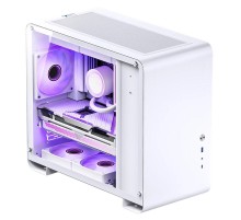 Корпус без блока питания/ Case JONSBO U4 Mini, Mini-Tower, TG, no fan, 1xUSB-A 3.0 + 1xUSB-C 3.2, mATX, mITX White
