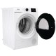 Сушильная машина Gorenje/ Сушильная машина Gorenje, конденсационная с тепловым насосом, 16 программ, цифровой дисплей, Wi-Fi управление, подсветка барабана, пауза, энергоэффективность А++, цувет белый