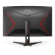 Монитор игровой 31.5'' 16:9 2560х1440(WQHD) VA, Curved, 165 Hz, 250 cd/m2, 3000:1, 80M:1, 4ms, 2xHDMI, DP, Tilt, Speakers, Black+Cherry (Мятая упаковка)