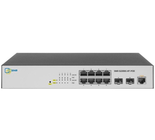 Коммутатор/ Управляемый POE коммутатор уровня 2 SNR-S2200G-8T-POE