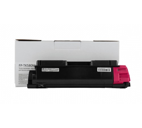 Тонер-картридж F+ imaging, пурпурный, 2 800 страниц, для Kyocera моделей FS-C5150DN (аналог TK-580M /1T02KTBNL0), FP-TK580M (Вскрытая упаковка)
