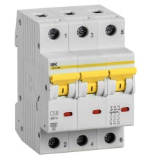 KARAT Авт. выкл. ВА47-60M 3P C 50А 6кА IEK