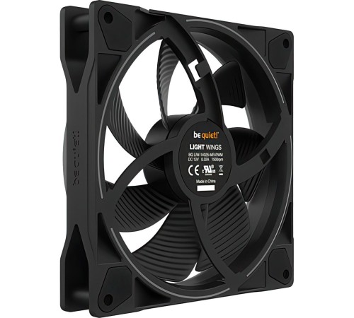 Кулер для корпуса/ Case Cooler be quiet! LIGHT WINGS 140mm PWM (140x140x25mm, 4-pin PWM, ARGB, 56CFM, 23.3dBA, 1500RPM, Black) Кулер для корпуса/ Case Cooler be quiet! LIGHT WINGS 140mm PWM (140x140x25mm, 4-pin PWM, ARGB, 56CFM, 23.3dBA, 1500RPM, Black)
