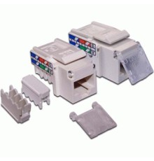 Модуль Модуль Keystone, RJ45, кат.5E, UTP, 90 градусов, со шторкой, белый