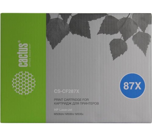 -/ Картридж лазерный Cactus CS-CF287X CF287X черный (18000стр.) для HP LJ M506dn/ M506n/ M506x