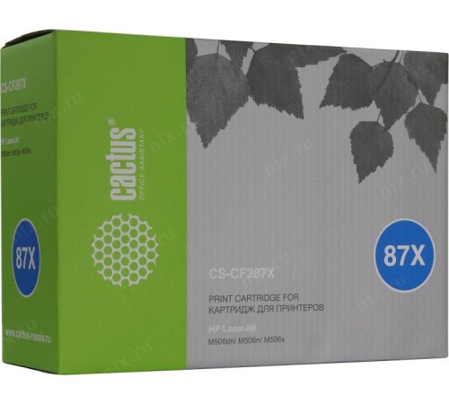 -/ Картридж лазерный Cactus CS-CF287X CF287X черный (18000стр.) для HP LJ M506dn/ M506n/ M506x