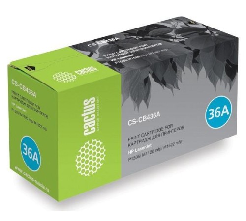 -/ Картридж лазерный Cactus CS-CB436AS CB436A черный (2000стр.) для HP LJ P1505/ M1120/M1522