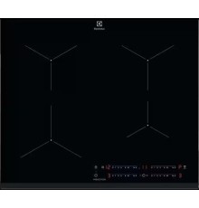 Встраиваемые индукционные панели ELECTROLUX/ индукционная на 4 конфорки, cтеклокерамика, мощность: 7200 Вт, независимая установка, слайдерное управление,размеры (ШхГ): 59x52 см