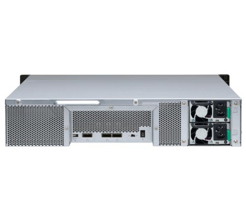 Полка расширения сетевого хранилища без дисков/ SMB QNAP TL-R1200S-RP SATA 6GB/s JBOD storage enclosure, 12-tray 3,5"/2,5" w/o HDD, 3 x SFF-8088, 2 PSU. Rackmount. W/o rail kit RAIL-B02