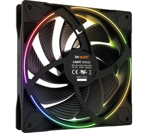 Кулер для корпуса/ Case Cooler be quiet! LIGHT WINGS 140mm PWM high-speed 3-Pack (140x140x25mm, 4-pin PWM, ARGB, 71.7CFM, 31dBA, 2200RPM, Black, 3pcs) Кулер для корпуса/ Case Cooler be quiet! LIGHT WINGS 140mm PWM high-speed 3-Pack (140x140x25mm, 4-pin PWM, ARGB, 71.7CFM, 31dBA, 2200RPM, Black, 3pcs)