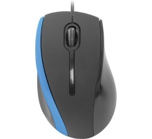 Defender #1 Проводная оптическая мышь MM-340 черный+синий,3 кнопки,1000 dpi