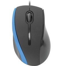 Defender #1 Проводная оптическая мышь MM-340 черный+синий,3 кнопки,1000 dpi