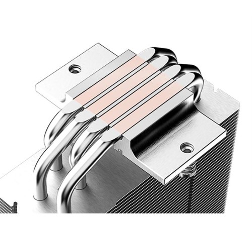 Кулер для процессора ID-COOLING SE-214-XT ARGB WHITE LGA1700/1200/115X/AM4 (16шт/кор, TDP 180W, PWM, 4 тепл.трубки прямого контакта, FAN 120mm, Addressable RGB LED, белый) RET
