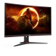 Монитор игровой 23.6'' 16:9 1920х1080(FHD) VA, Curved, 165 Hz, 250 cd/m2, 3000:1, 80M:1, 4ms, VGA, 2xHDMI, DP, Tilt, Speakers, Black+Cherry (Вскрытая упаковка)