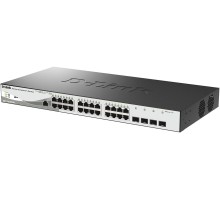 Коммутатор/ DGS-1210-28P/ME/B Managed L2 Metro Ethernet Switch 24x1000Base-T PoE, 4x1000Base-X SFP, PoE Budget 193W, Surge 6KV, CLI, RJ45 Console, Dying Gasp