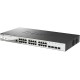 Коммутатор/ DGS-1210-28P/ME/B Managed L2 Metro Ethernet Switch 24x1000Base-T PoE, 4x1000Base-X SFP, PoE Budget 193W, Surge 6KV, CLI, RJ45 Console, Dying Gasp