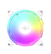 Кулер для корпуса/ Case Cooler PCCooler F3 T120 ARGB WH (120x120x25mm, 4-pin PWM, ARGB, 46CFM, 21.6dBA, 1800RPM, White)