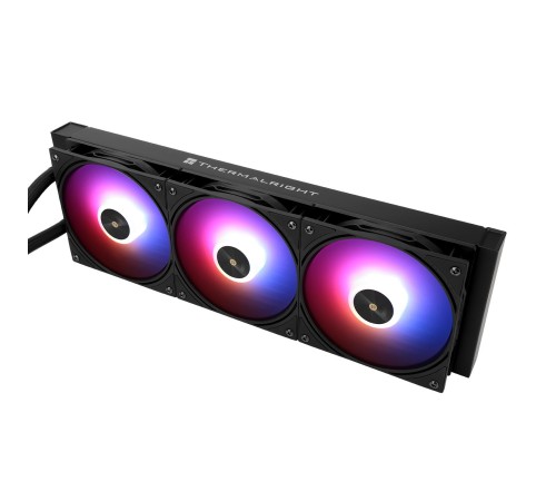 Водяное охлаждение для процессора/ Water Cooling System Thermalright Frozen Warframe Pro 360 Black Argb (360mm, Black, ARGB/ Fans: 3x120mm, 70.84CFM, 29.8dBA, 2000RPM/ Pump height 60mm, 23dBA, 3000RPM, Rad thickness 27mm/ S: 1200, 1700, 1851, 2011, 2066,