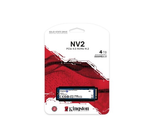 Твердотельный накопитель/ Kingston SSD NV2, 4000GB, M.2(22x80mm), NVMe, PCIe 4.0 x4, 3D TLC, R/W 3500/2800MB/s, TBW 1280, DWPD 0.3 (60 мес) Твердотельный накопитель/ Kingston SSD NV2, 4000GB, M.2(22x80mm), NVMe, PCIe 4.0 x4, 3D TLC, R/W 3500/2800MB/s, TBW 1280, DWPD 0.3 (60 мес)